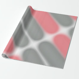 Abstrakt Art Coral Pink Grau Muster Geschenkpapier