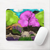 Abstrakt Art Cotton Candy Trees Mousepad (Mit Mouse)