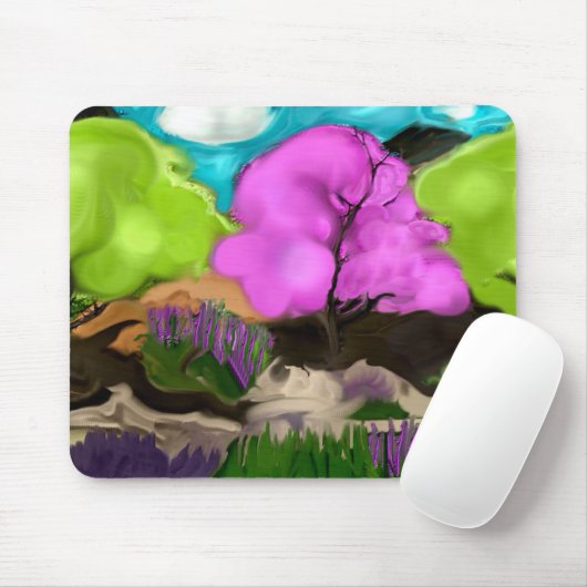 Abstrakt Art Cotton Candy Trees Mousepad (Mit Mouse)