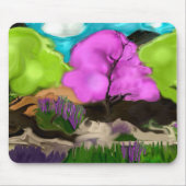 Abstrakt Art Cotton Candy Trees Mousepad (Vorne)