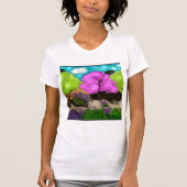Abstrakt Art Cotton Candy Trees T-Shirt (Vorderseite)