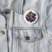 Abstrakt Art Cross Faith Button (Beispiel)