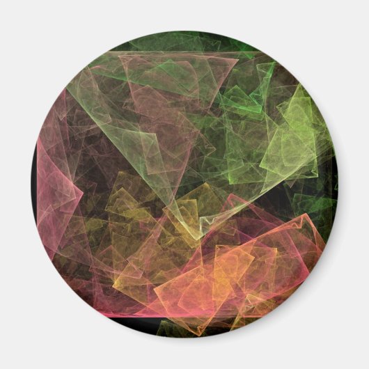 Abstrakt Art Cubic Space Magnet (Vorne)