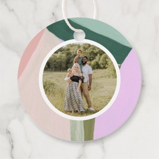 Abstrakt Art Custom Foto Weihnachtsgeschenk Geschenkanhänger (Rückseite)