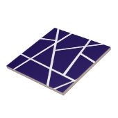 Abstrakt Art Dark Blue White Minimalismus Fliese (Seite)