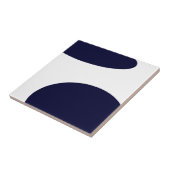 Abstrakt Art Dark Royal Blue White Fliese (Seite)