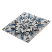 Abstrakt Art Deco Alle Gray Dusty Blue Off white Fliese (Seite)