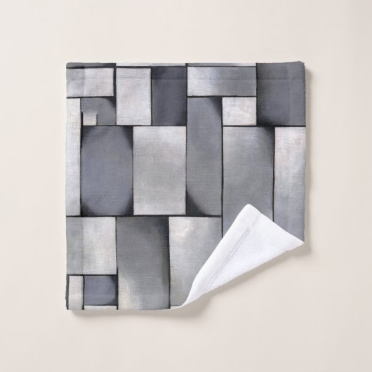 Abstrakt - Art Deco Badhandtuch Set (Waschlappen)