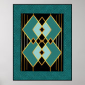 Abstrakt Art Deco Stil Poster (Vorne)