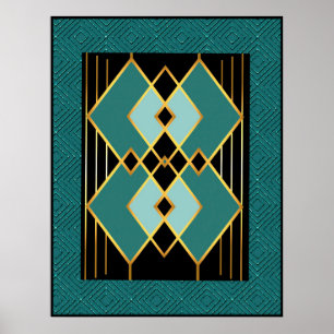 Abstrakt Art Deco Stil Poster