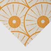 Abstrakt Art Deco Sun Muster Orange Seidenpapier (Detail)