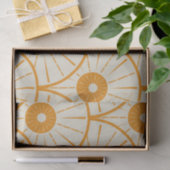 Abstrakt Art Deco Sun Muster Orange Seidenpapier (Geschenk)