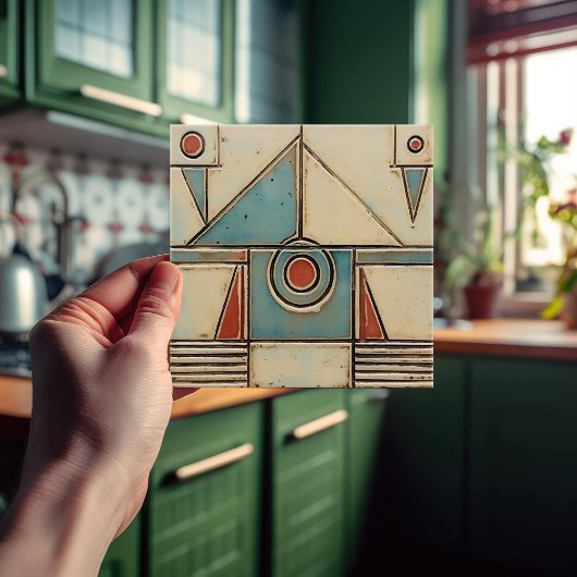 Abstrakt Art Deco Symmetrie Fliese