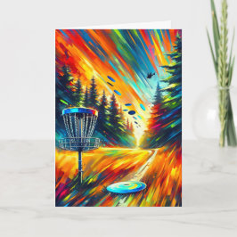 Abstrakt Art Disk Golf Best Birthday by Par Karte