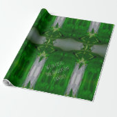 Abstrakt Art Emerald Green Gray Elegante Geschenkpapier (Ungerollt)