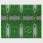 Abstrakt Art Emerald Green Gray Elegante Geschenkpapier (Flach)