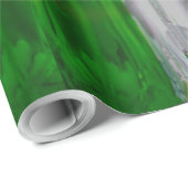 Abstrakt Art Emerald Green Gray Elegante Geschenkpapier (Rolleneckpunkt)