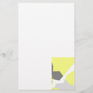 Abstrakt Art Energy Yellow Gray Briefpapier