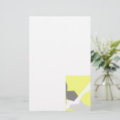 Abstrakt Art Energy Yellow Gray Briefpapier (Stehend Vorderseite)