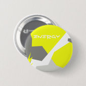 Abstrakt Art Energy Yellow Gray Button (Vorne & Hinten)