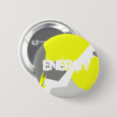 Abstrakt Art Energy Yellow Gray Button (Vorne & Hinten)