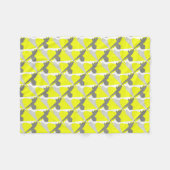 Abstrakt Art Energy Yellow Gray Fleecedecke (Vorderseite (Horizontal))
