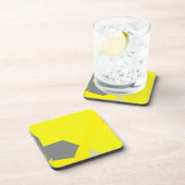 Abstrakt Art Energy Yellow Gray Getränkeuntersetzer (Rechte Seite)