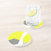 Abstrakt Art Energy Yellow Gray Getränkeuntersetzer (Seite)