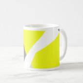 Abstrakt Art Energy Yellow Gray Kaffeetasse (VorderseiteRechts)