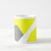 Abstrakt Art Energy Yellow Gray Kaffeetasse (Mittel)