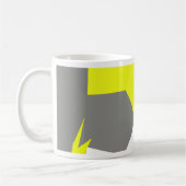 Abstrakt Art Energy Yellow Gray Kaffeetasse (Links)