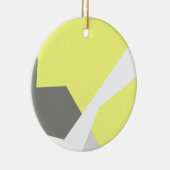 Abstrakt Art Energy Yellow Gray Keramik Ornament (Rechts)