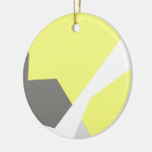 Abstrakt Art Energy Yellow Gray Keramik Ornament (Links)