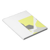 Abstrakt Art Energy Yellow Gray Notizblock (angewinkelt)