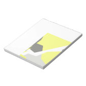 Abstrakt Art Energy Yellow Gray Notizblock (Rotiert)