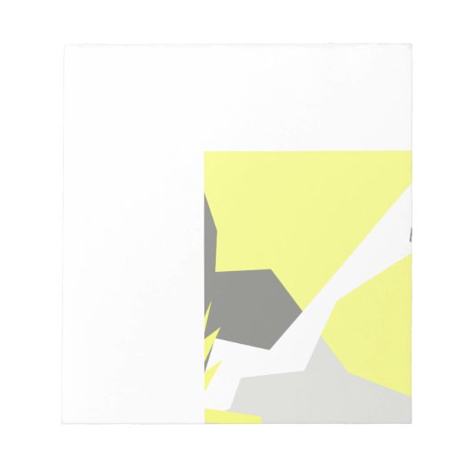 Abstrakt Art Energy Yellow Gray Notizblock (Vorderseite)