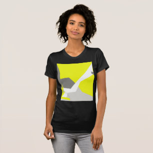 Abstrakt Art Energy Yellow Gray T-Shirt