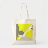 Abstrakt Art Energy Yellow Gray Tragetasche (Vorne)