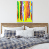 Abstrakt Art farbige Farbstreifen tropfend Leinwanddruck (Insitu (Schlafzimmer))