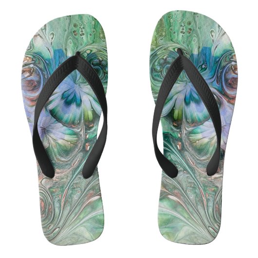 Abstrakt Art Flip Flops Badesandalen (Fußbett)