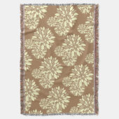 Abstrakt Art Floral Cream Petals Blanket Decke (Vorderseite Vertikal)