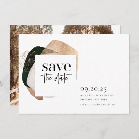 Abstrakt Art Foto Hochzeit Save The Date (Vorne/Hinten)