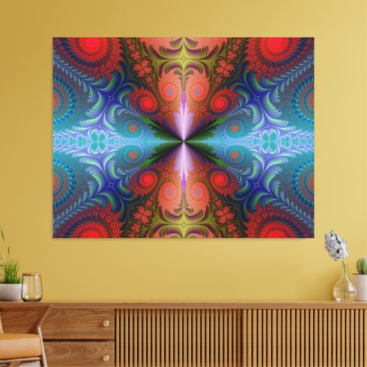 Abstrakt Art Fraktal Leinwand Kunst (Insitu (Wohnzimmer))