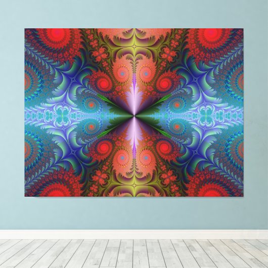 Abstrakt Art Fraktal Leinwand Kunst (Insitu (Holzboden))