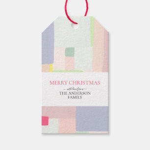 Abstrakt Art Frohe Weihnachtsgeschenke Tag Geschenkanhänger