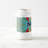 Abstrakt Art Funky Blume Bierglas (Vorderseite Links)