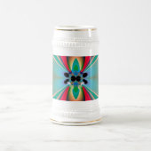 Abstrakt Art Funky Blume Bierglas (Mittel)