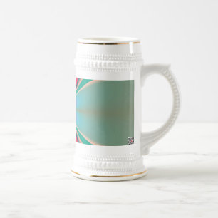 Abstrakt Art Funky Blume Bierglas