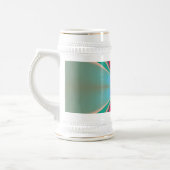 Abstrakt Art Funky Blume Bierglas (Links)