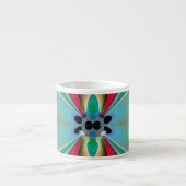 Abstrakt Art Funky Blume Espressotasse (Vorderseite)